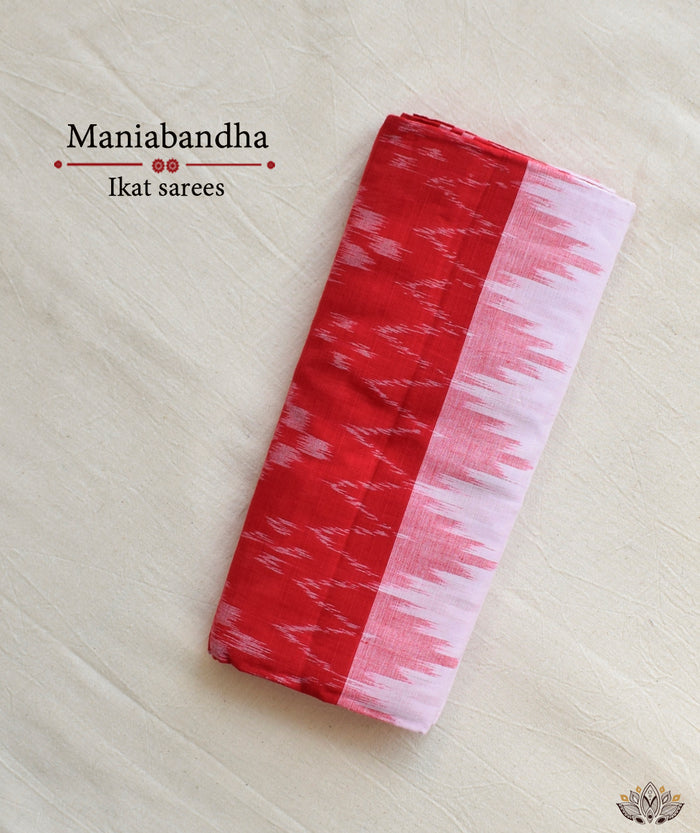 Maniabandha Single Ikat Handwoven Saree