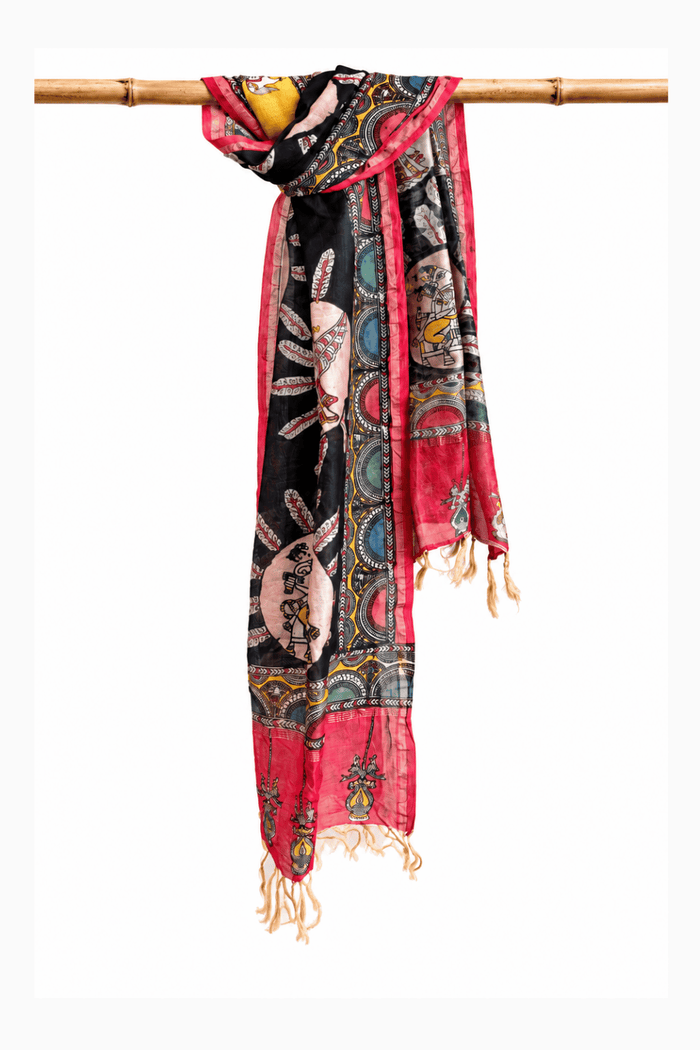 Mata ni Pachhedi Chanderi Silk Dupatta