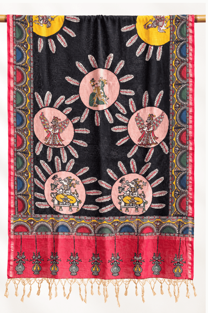 Mata ni Pachhedi Chanderi Silk Dupatta