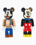 Art Toys Medicom Toy Be@rbrick Mickey Mouse & Goofy 100% - BBRCKMMG2PCS