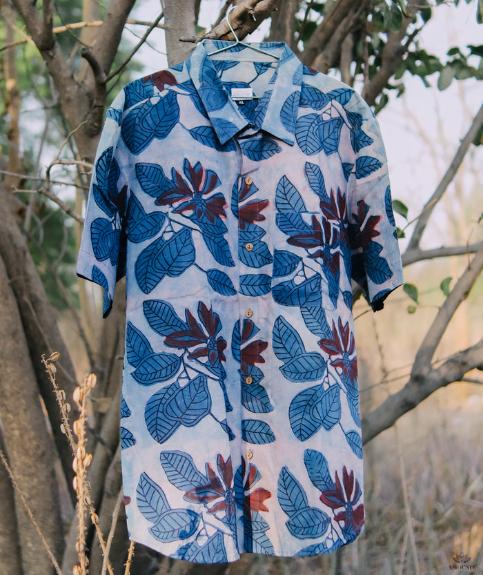 MEN'S COTTON AJRAKH SHIRT