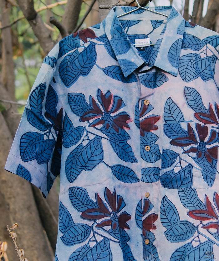 MEN'S COTTON AJRAKH SHIRT