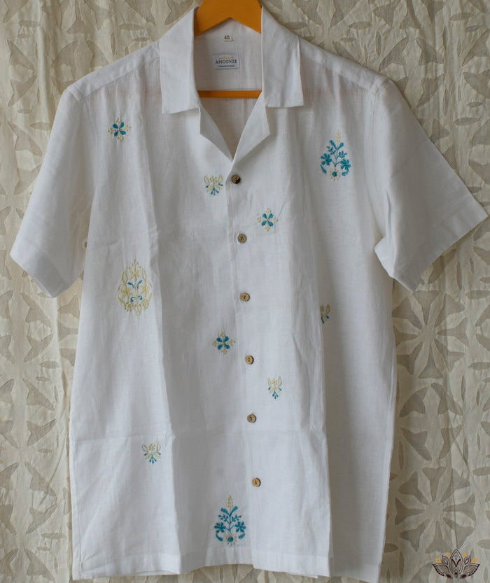 Men's Hand Embroidered Chikankari Shirts