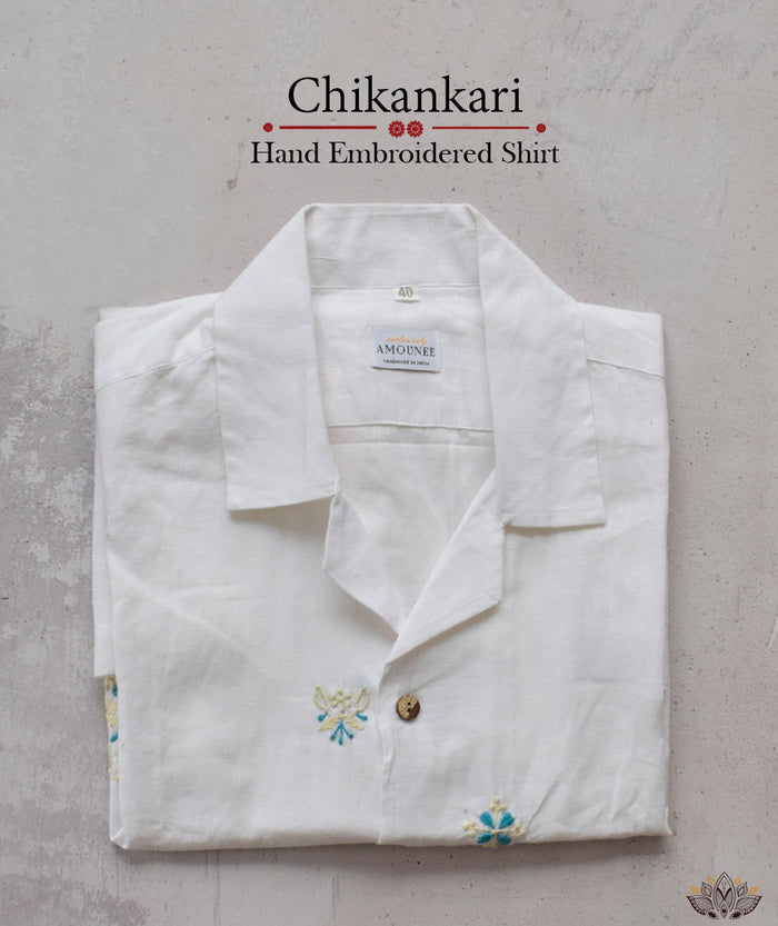 Men's Hand Embroidered Chikankari Shirts
