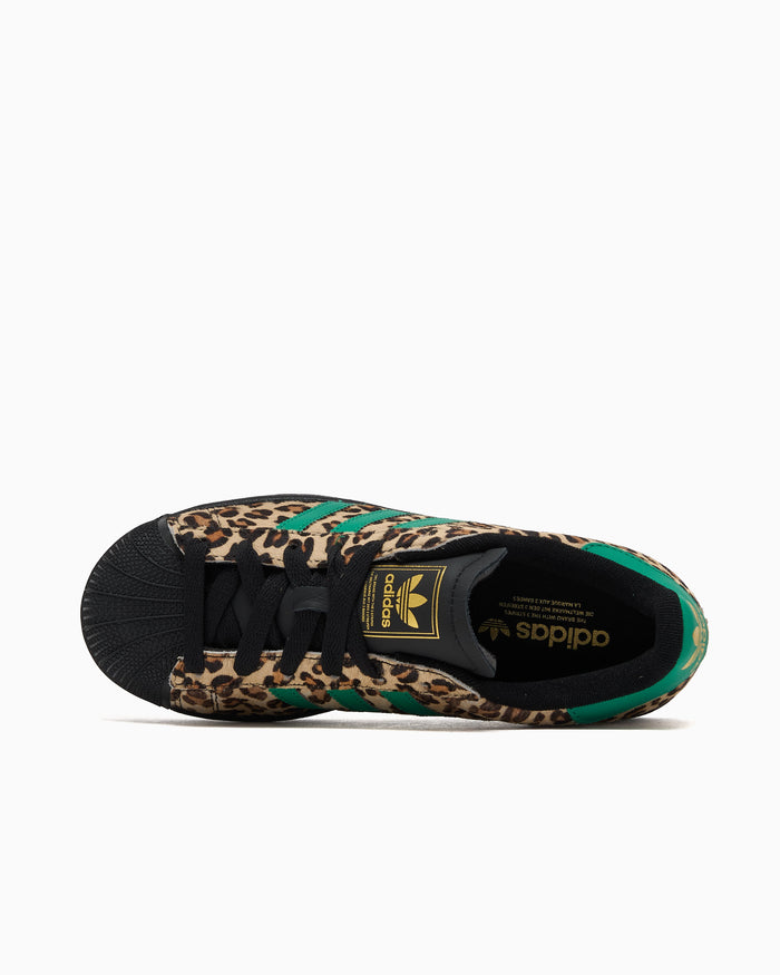 Sneakers adidas Originals Women's Superstar II "Black Green Leopard" - JP8165