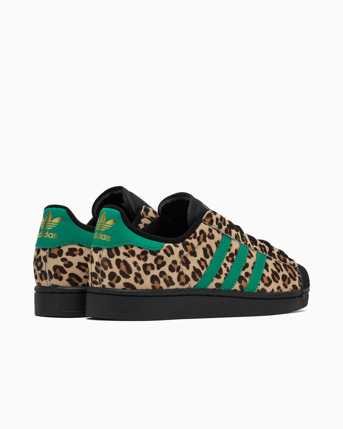 Sneakers adidas Originals Women's Superstar II "Black Green Leopard" - JP8165