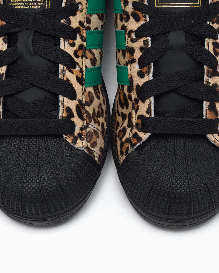 Sneakers adidas Originals Women's Superstar II "Black Green Leopard" - JP8165