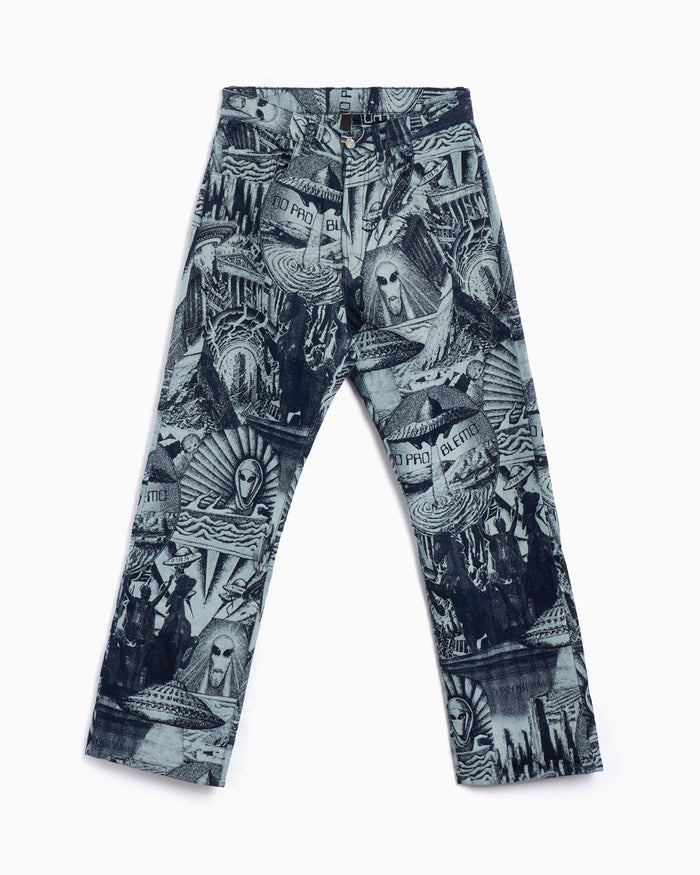 Pants No Problemo Apocalypse Jacquard Men's Baggy Pants Relaxed Men's Baggy Pants - NP3020203-BLU