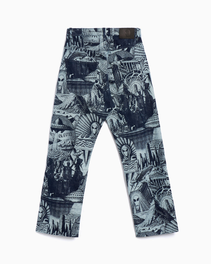 Pants No Problemo Apocalypse Jacquard Men's Baggy Pants Relaxed Men's Baggy Pants - NP3020203-BLU