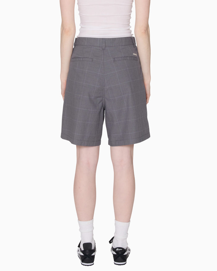 Shorts OBEY Clothing Olivia Checkered Relaxed Women's Chino Pants - 272100060-GRY