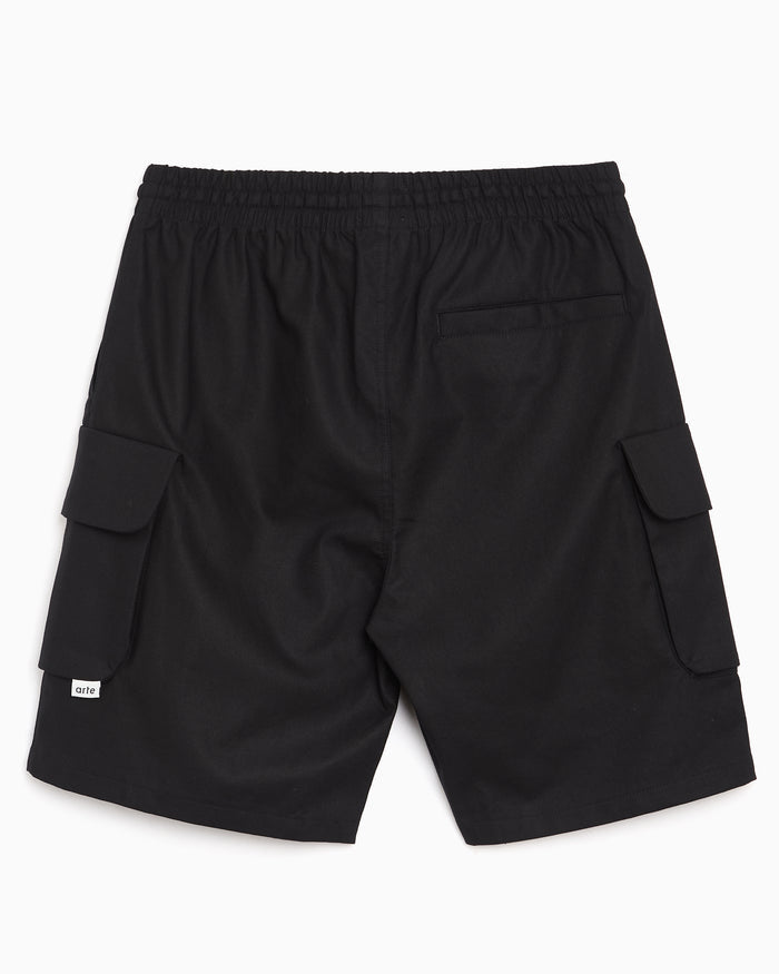 Shorts Arte Antwerp Linen Cargo Men's Shorts - SS26-040SHO-Black