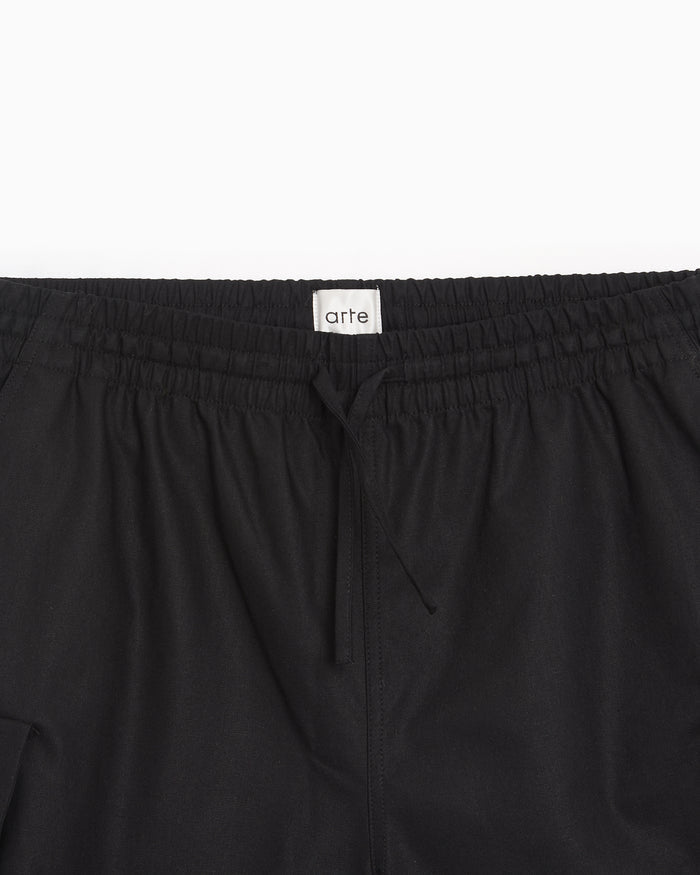 Shorts Arte Antwerp Linen Cargo Men's Shorts - SS26-040SHO-Black