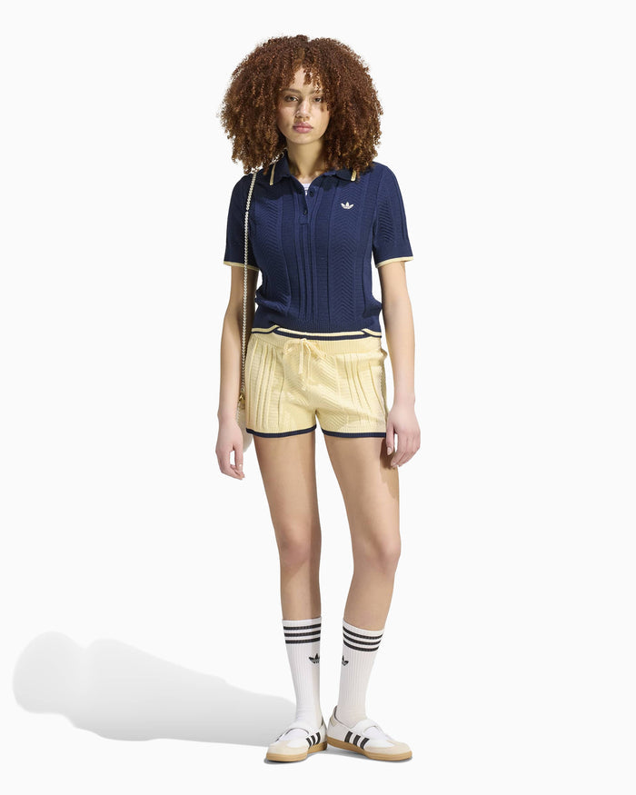 Shorts adidas Originals Cable Knit Slim Women's Shorts - KR7052
