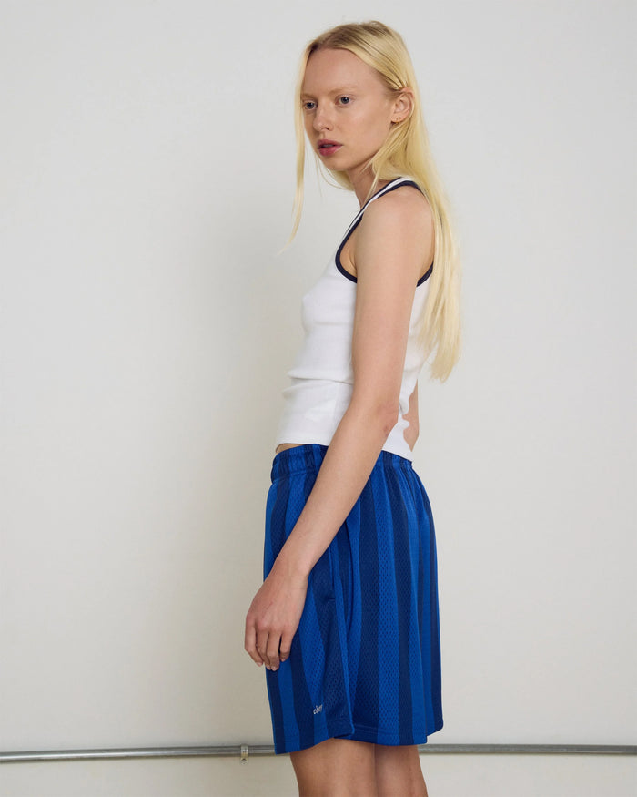 Shorts OBEY Clothing Bounds Mesh Striped Striped Relaxed Women's Sweatpants - 272120112-BLU