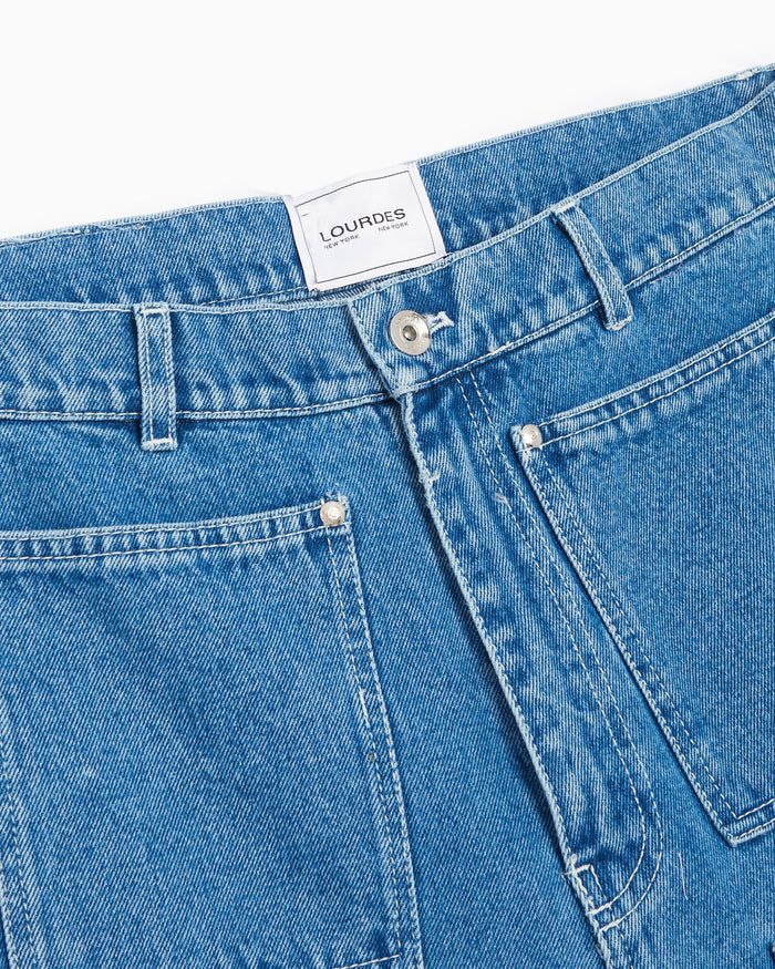 Jeans Lourdes New York Pockets Cargo Unisex Denim Pants Unisex Jeans - LO2SMT02AP-TE427.416