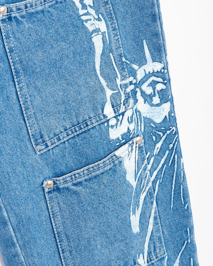 Jeans Lourdes New York Pockets Cargo Unisex Denim Pants Unisex Jeans - LO2SMT02AP-TE427.416