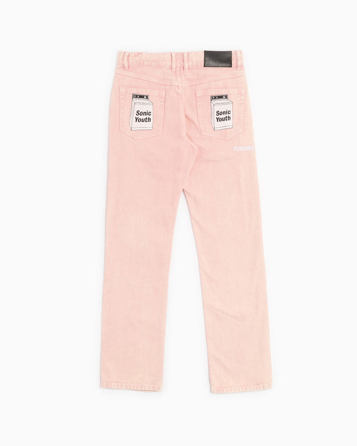 Jeans Pleasures x Sonic Youth Washing Machine Men's Denim Pants Men's Jeans - P23SY007-PINK