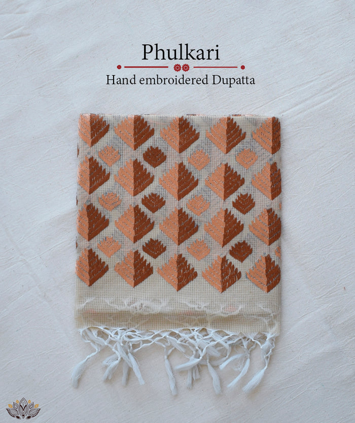 Phulkari Hand Embroidery Dupatta