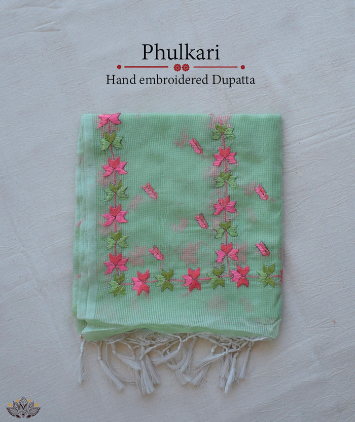 Phulkari Hand Embroidery Dupatta