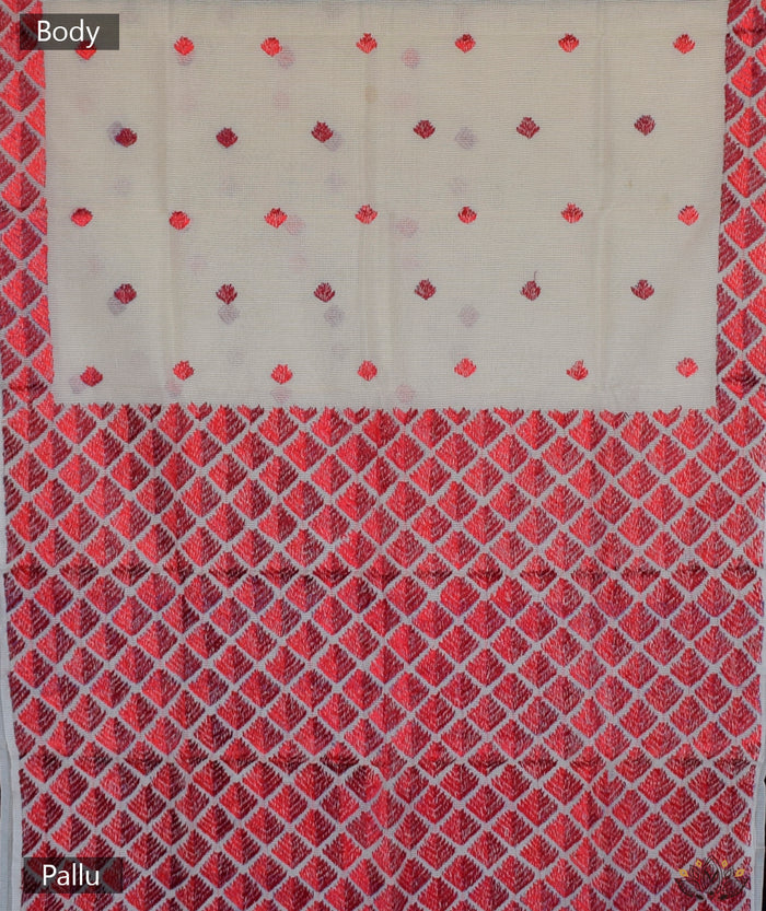 Phulkari Hand Embroidery Saree