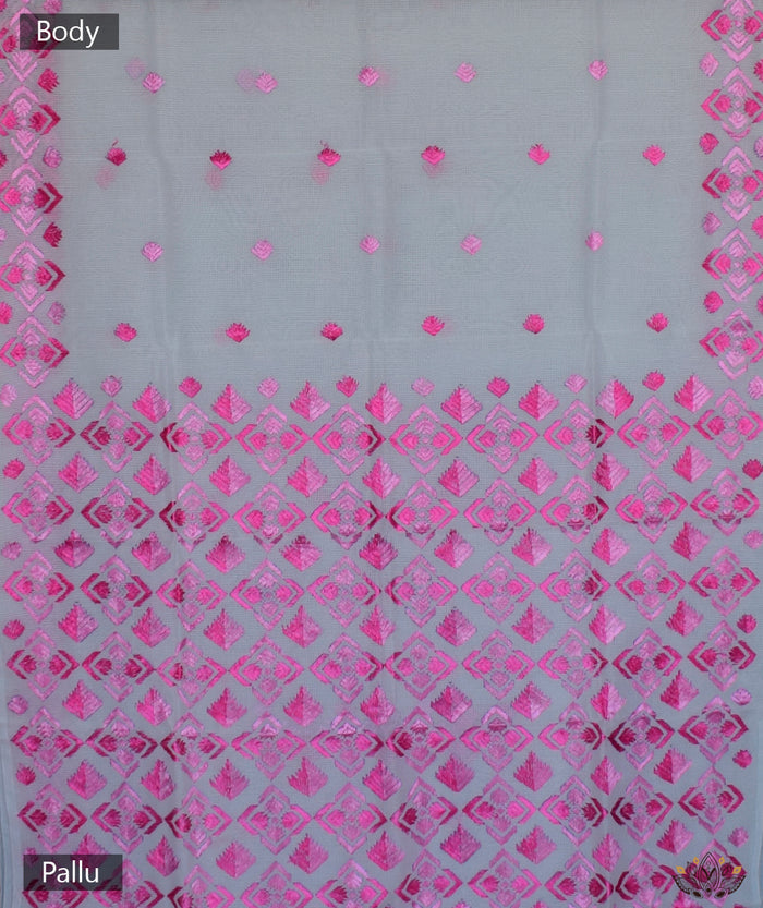 Phulkari Hand Embroidery Saree