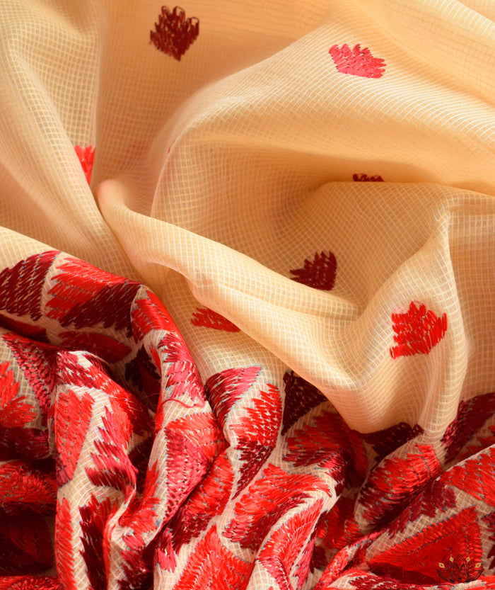 Phulkari Hand Embroidery Saree