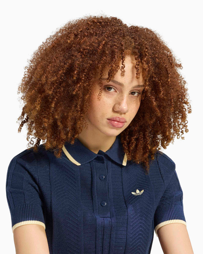 Polo shirts adidas Originals Cable Knit Cali Logo Slim Women's Polo Shirt - KR7059