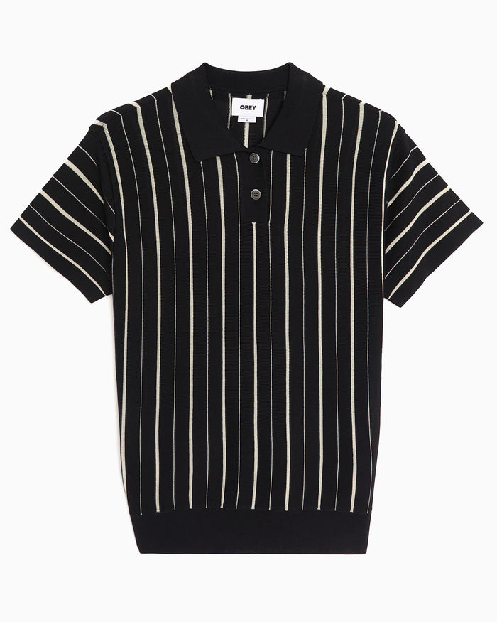 Polo shirts OBEY Clothing Arlo Striped Women's Polo Shirt - 251000138-BKM