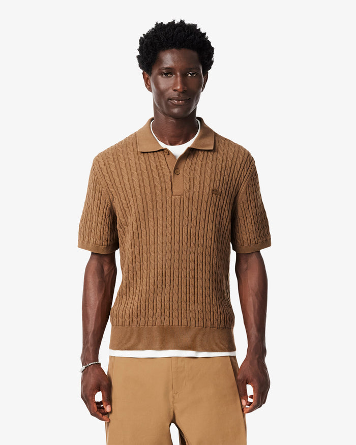 Polo shirts Lacoste Cable Knit Logo Men's Polo Shirt - AH0687-00-UQW