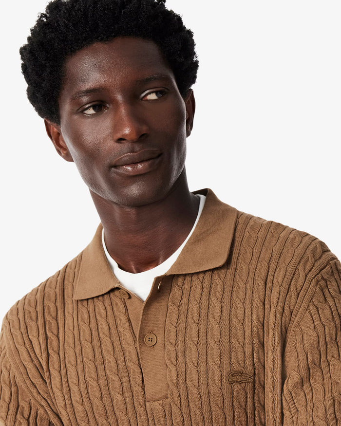 Polo shirts Lacoste Cable Knit Logo Men's Polo Shirt - AH0687-00-UQW