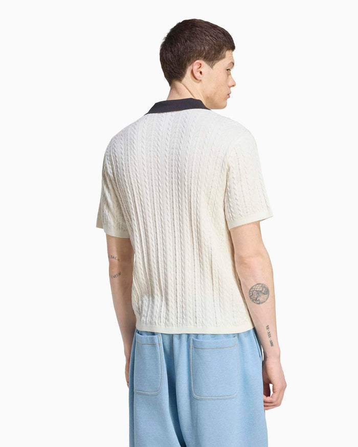 Polo shirts adidas Originals Cable Knit Relaxed Men's Polo Shirt - KR9765