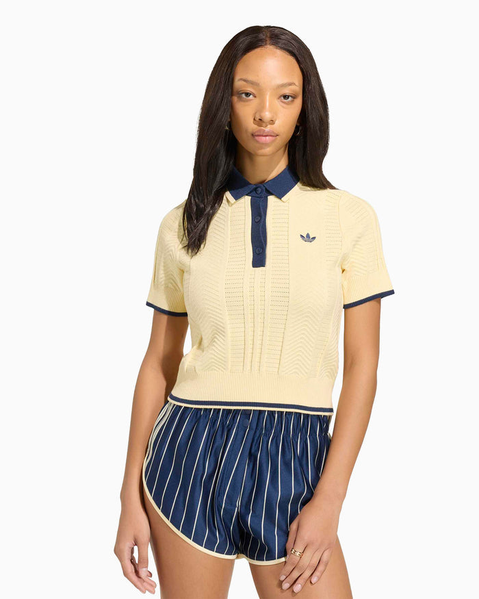 Polo shirts adidas Originals Cable Knit Cali Slim Women's Polo Shirt - KT1862