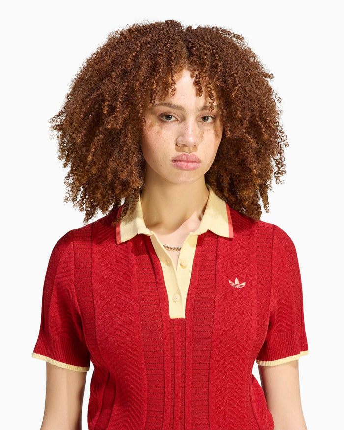 Polo shirts adidas Originals Cable Knit Cali Slim Women's Polo Shirt - KR7060