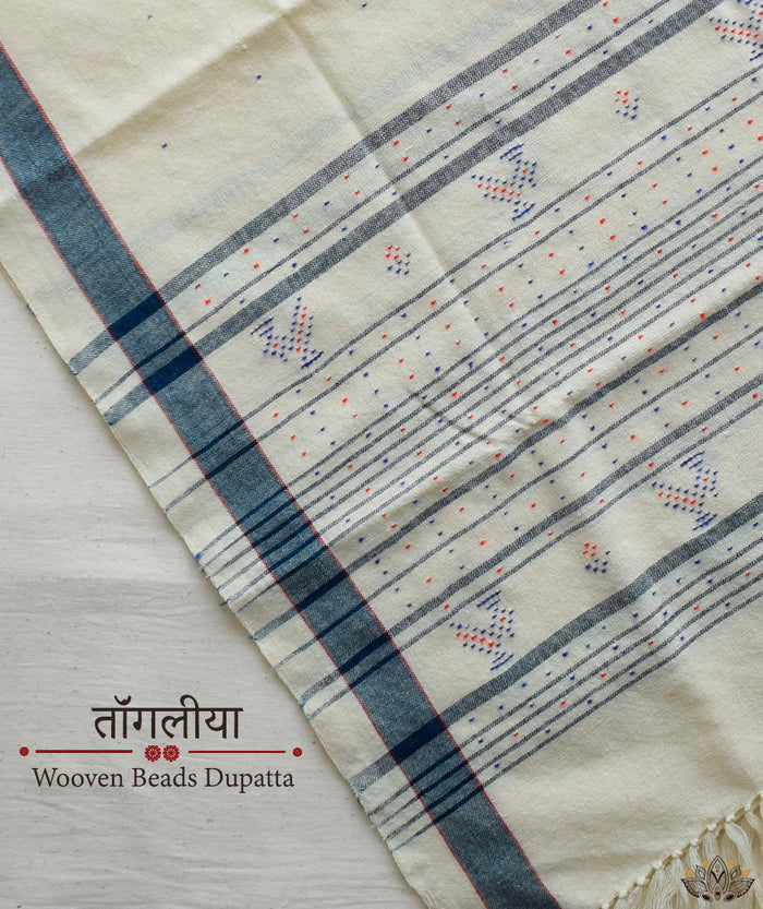 PURE MERINO TANGALIYA HANDWOVEN SHAWL (NATURAL DYE)