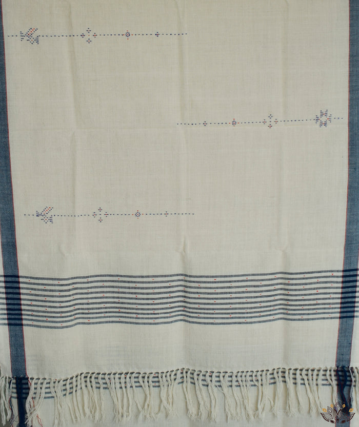 PURE MERINO TANGALIYA HANDWOVEN SHAWL (NATURAL DYE)