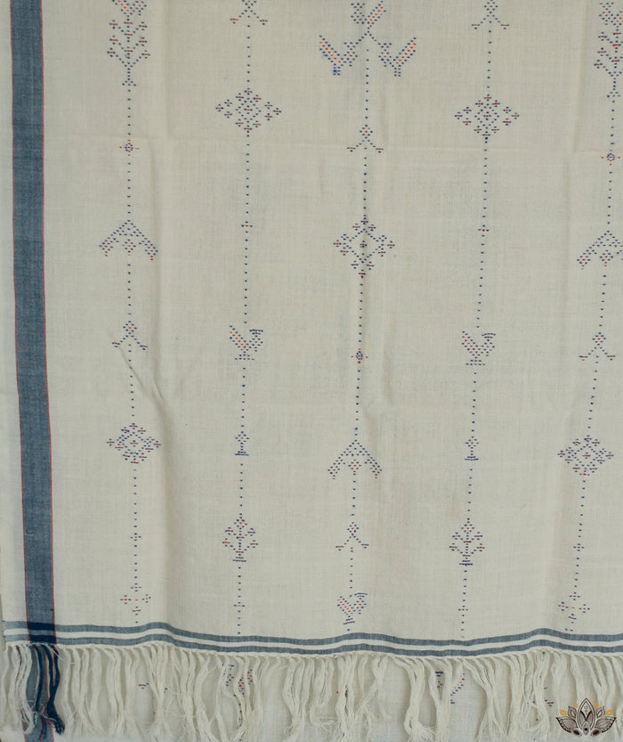 PURE MERINO TANGALIYA HANDWOVEN SHAWL (NATURAL DYE)