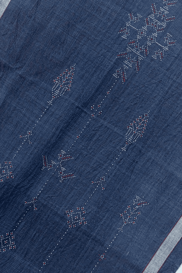 PURE MERINO TANGALIYA HANDWOVEN SHAWL (NATURAL DYE)