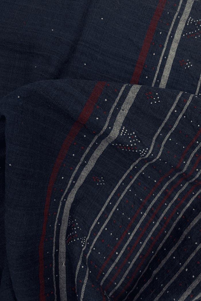 PURE MERINO TANGALIYA HANDWOVEN SHAWL (NATURAL DYE)