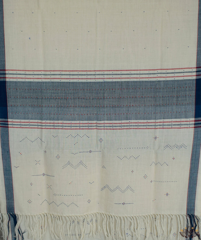 PURE MERINO TANGALIYA HANDWOVEN SHAWL (NATURAL DYE)