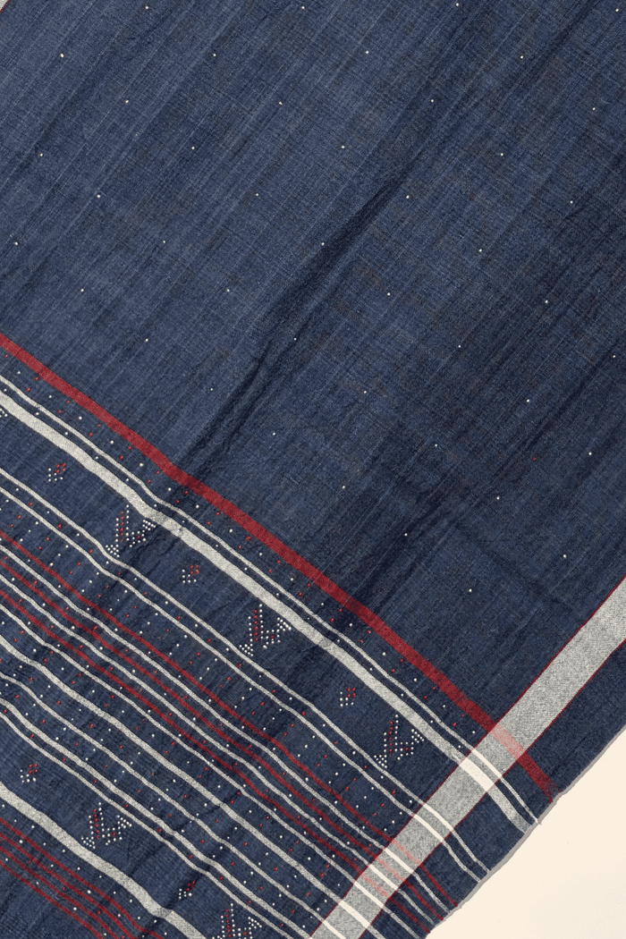 PURE MERINO TANGALIYA HANDWOVEN SHAWL (NATURAL DYE)
