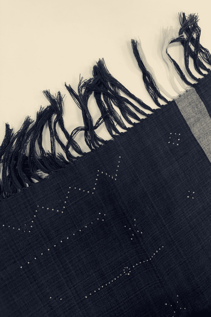PURE MERINO TANGALIYA HANDWOVEN SHAWL (NATURAL DYE)