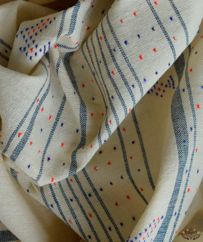 PURE MERINO TANGALIYA HANDWOVEN SHAWL (NATURAL DYE)