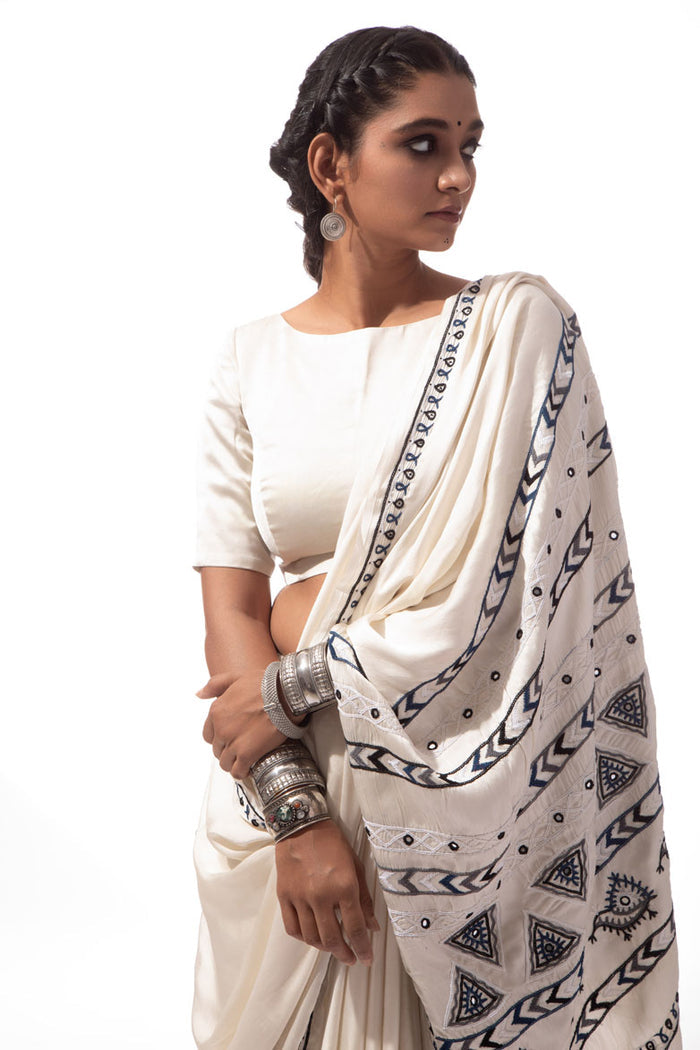 Rabari Embroidery Saree