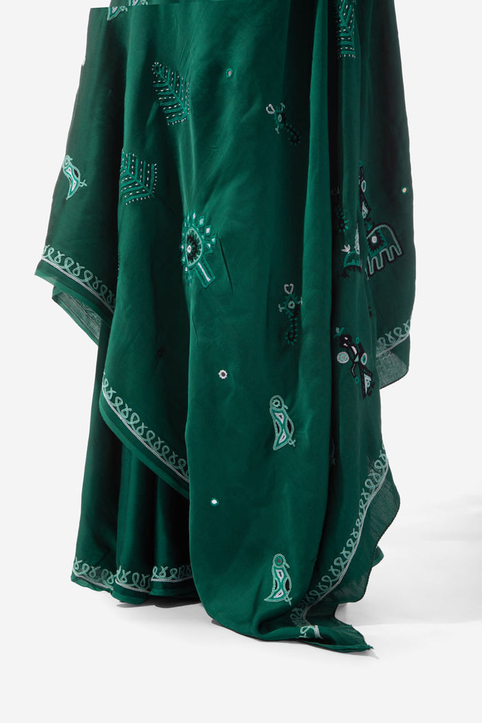 Rabari Embroidery Saree