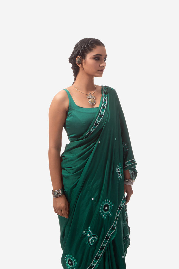Rabari Embroidery Saree