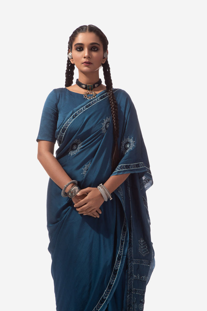 Rabari Embroidery Saree