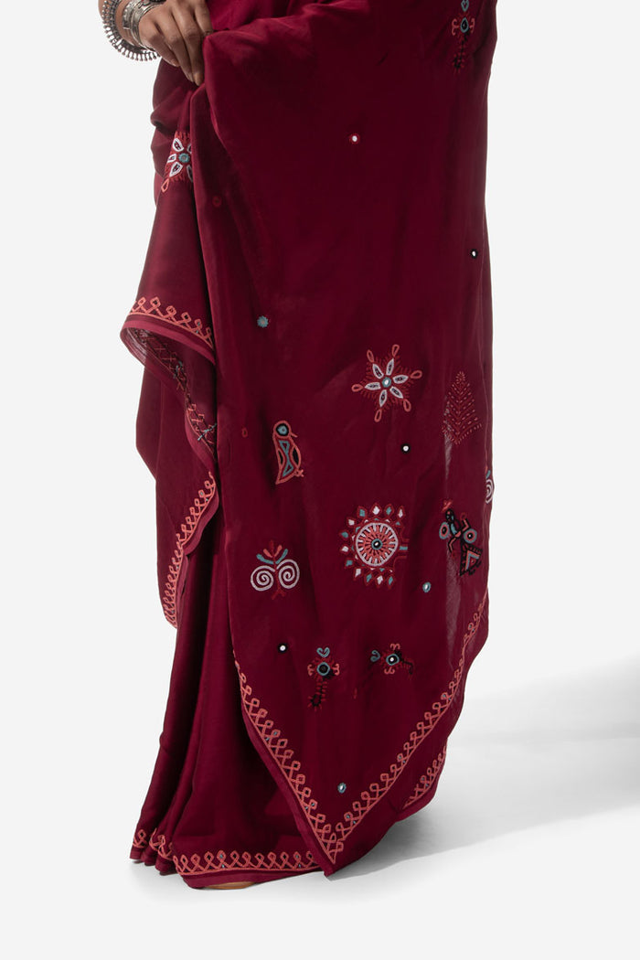 Rabari Embroidery Saree