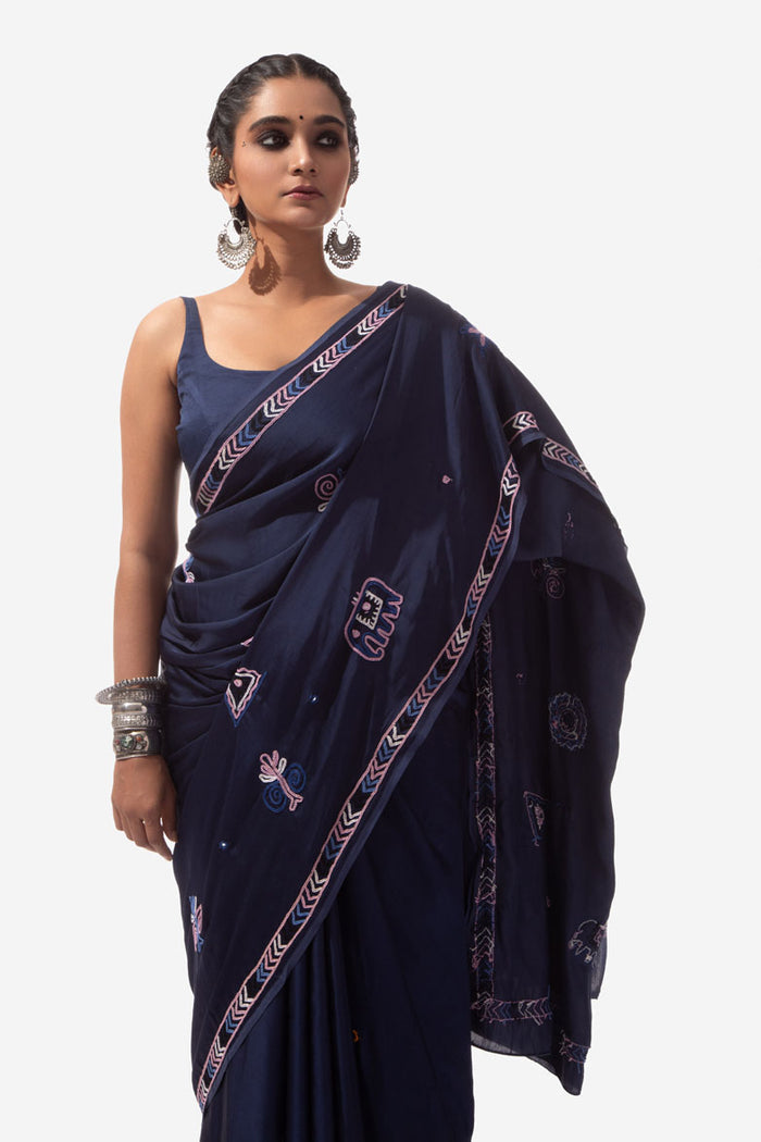 Rabari Embroidery Saree