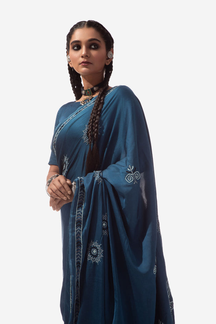 Rabari Embroidery Saree