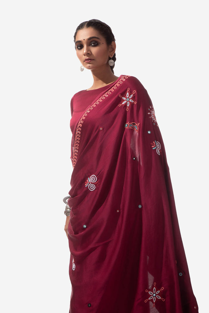 Rabari Embroidery Saree